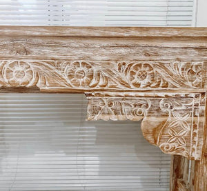 Whitewash Antique Restored Console